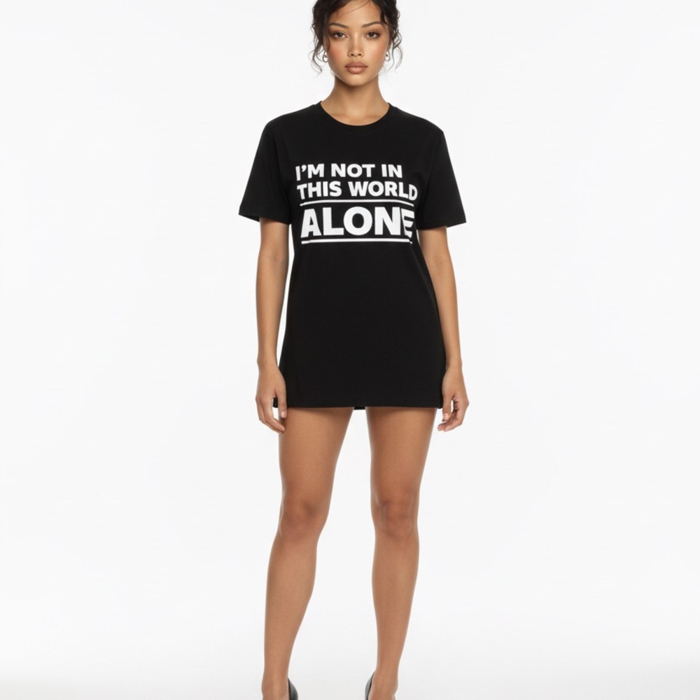 I’M NOT IN THIS WORLD ALONE – Premium Statement T-Shirt